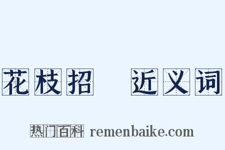花枝招飐近义词是什么意思的图片